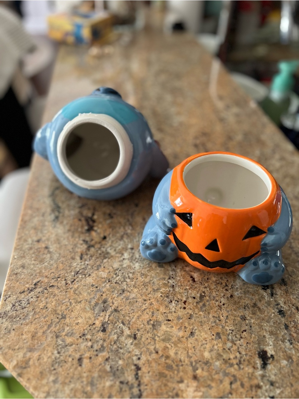 Disney Stitch Halloween Pumpkin Cookie Canister Jar - Picture 3 of 4